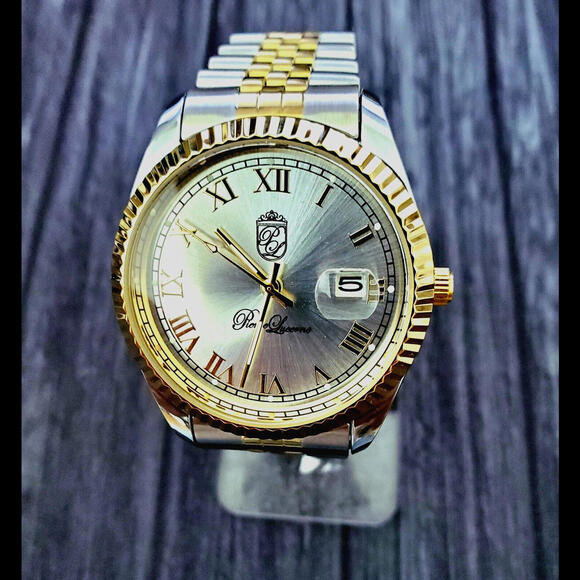 Gorgeous Pierre Lucerne President Date Just Mens Watch - Picture 2 of 11